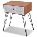 Nightstand with 1 Drawer Rectangular Brown