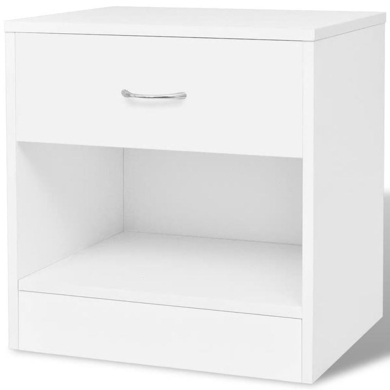 Nightstand 2 pcs with Drawer White