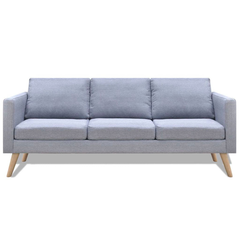 Sofa Set 2-Seater and 3-Seater Fabric Light Grey