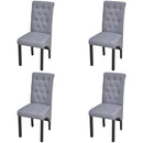 Dining Chairs 4 pcs Light Grey Fabric