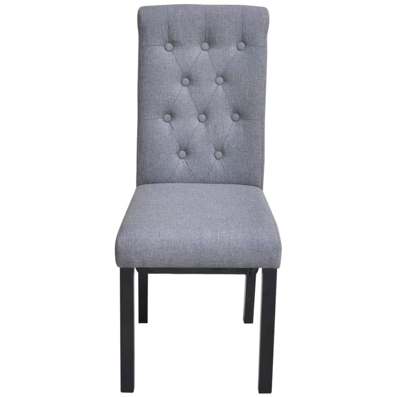 Dining Chairs 6 pcs Light Grey Fabric