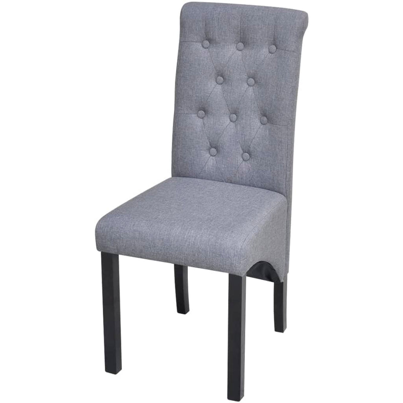 Dining Chairs 6 pcs Light Grey Fabric