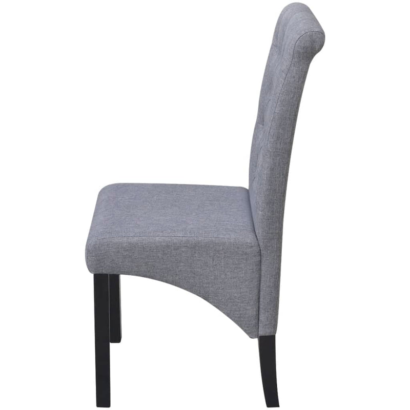 Dining Chairs 6 pcs Light Grey Fabric