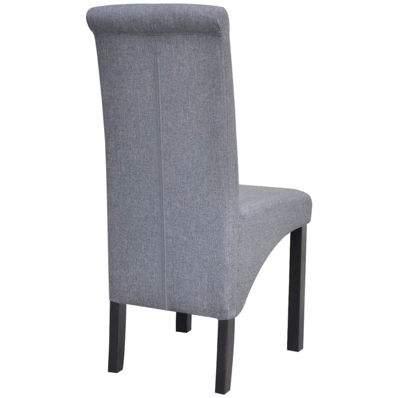 Dining Chairs 6 pcs Light Grey Fabric