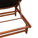 Sun Lounger Solid Acacia Wood and Textilene