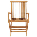 Folding Garden Chairs 2 pcs Solid Teak Wood