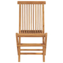 Folding Garden Chairs 2 pcs Solid Teak Wood