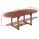 Garden Table 200x100x74 cm Solid Acacia Wood