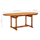Garden Table 200x100x74 cm Solid Acacia Wood