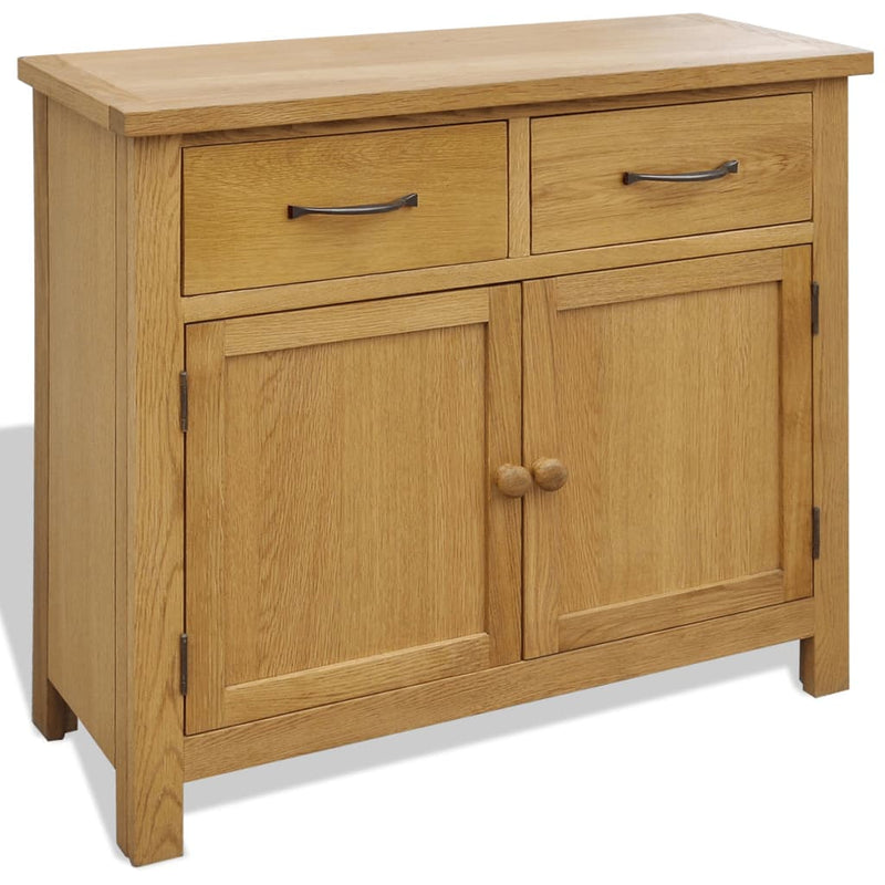 Sideboard 90x33,5x83 cm Solid Oak Wood