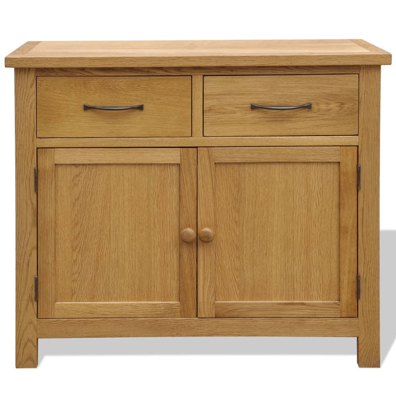 Sideboard 90x33,5x83 cm Solid Oak Wood