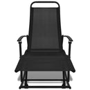 Garden Rocking Chair Steel and Textilene Black