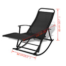 Garden Rocking Chair Steel and Textilene Black