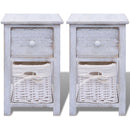 Bedside Cabinets 2 pcs Wood White