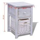 Bedside Cabinets 2 pcs Wood White