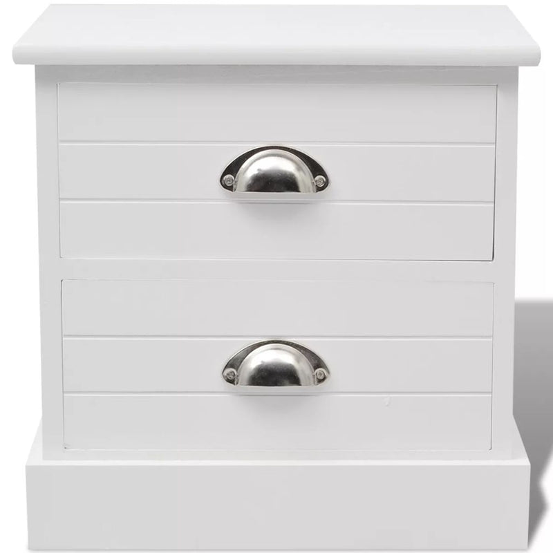 French Bedside Cabinet White