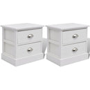 French Bedside Cabinets 2 pcs White