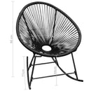 Outdoor Rocking Chair Black Poly Rattan