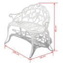 Garden Bench 100 cm Cast Aluminium White
