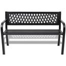 Garden Bench 118 cm Steel Black