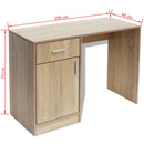 Desk with Drawer and Cabinet Oak 100x40x73 cm