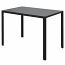 Seven Piece Dining Table Set Black and White