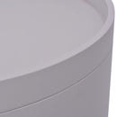 Side Table with Serving Tray Round 39.5x44.5 cm Grey