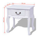 Bedside Cabinets 2 pcs MDF White