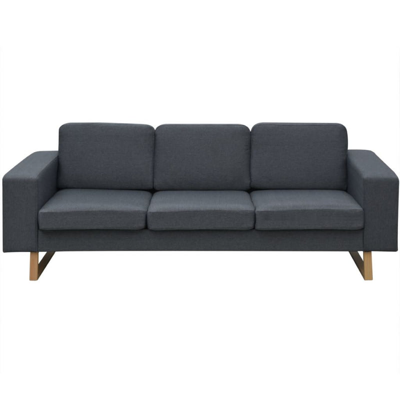 2-Seater and 3-Seater Sofa Set Dark Grey