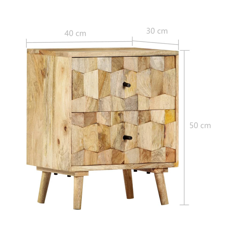 Bedside Cabinet 40x30x50 cm Solid Mango Wood