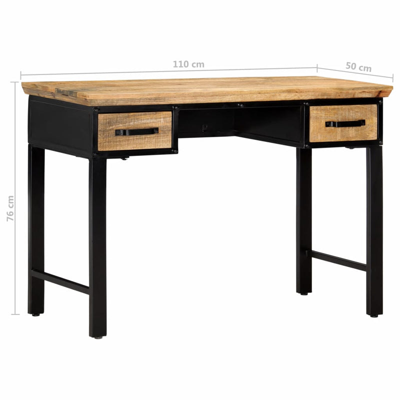 Writing Table 110x50x76 cm Solid Mango Wood