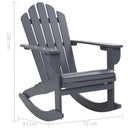 Garden Rocking Chair Wood Grey.