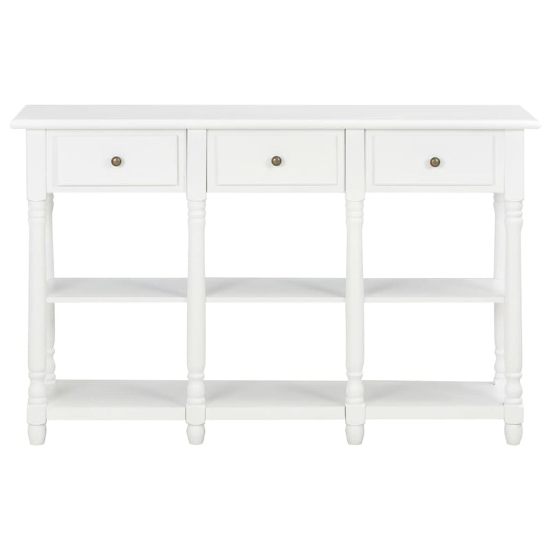 Console Table White 120x30x76 cm MDF