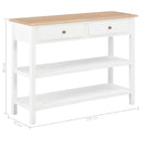 Sideboard White 110x35x80 cm MDF