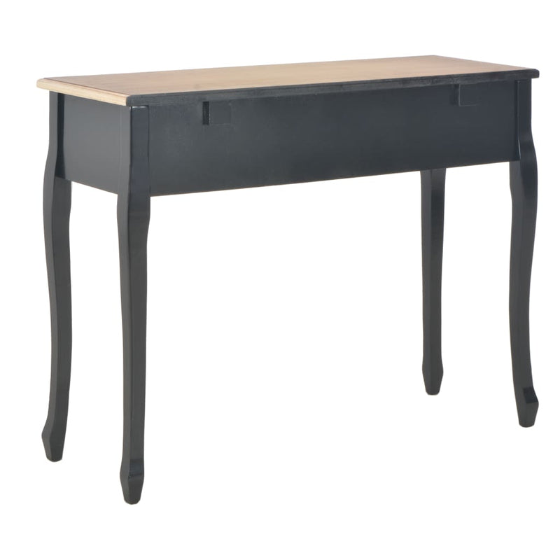 Dressing Console Table with 3 Drawers Black