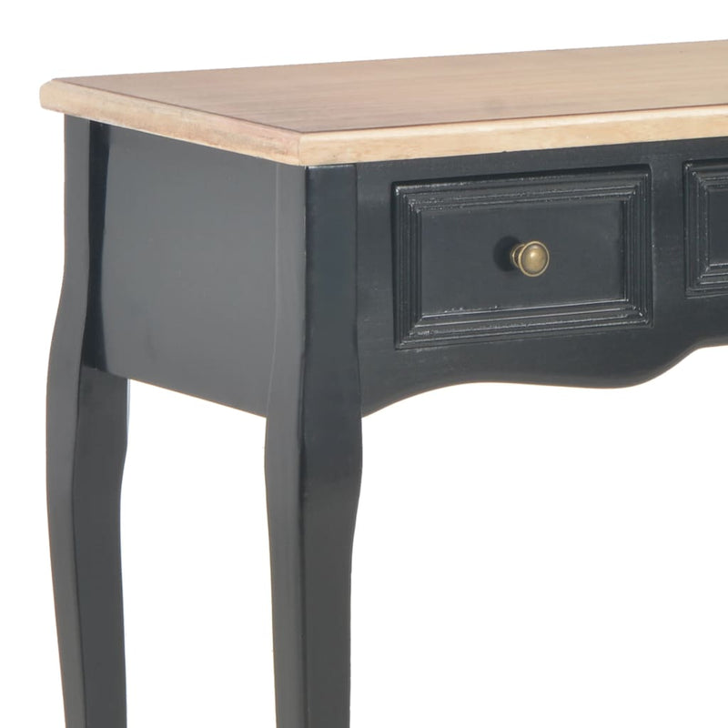 Dressing Console Table with 3 Drawers Black