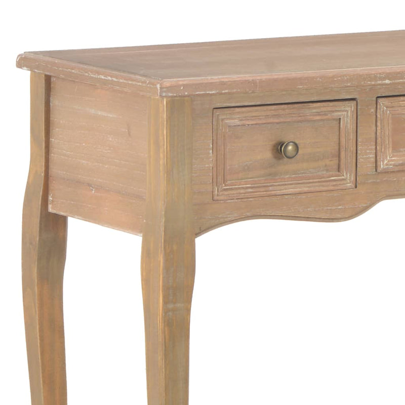 Dressing Console Table with 3 Drawers Brown