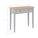Dressing Console Table Grey 79x30x74 cm Wood