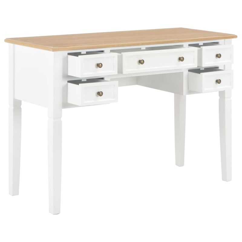 Writing Desk White 109.5x45x77.5 cm Wood