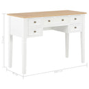 Writing Desk White 109.5x45x77.5 cm Wood