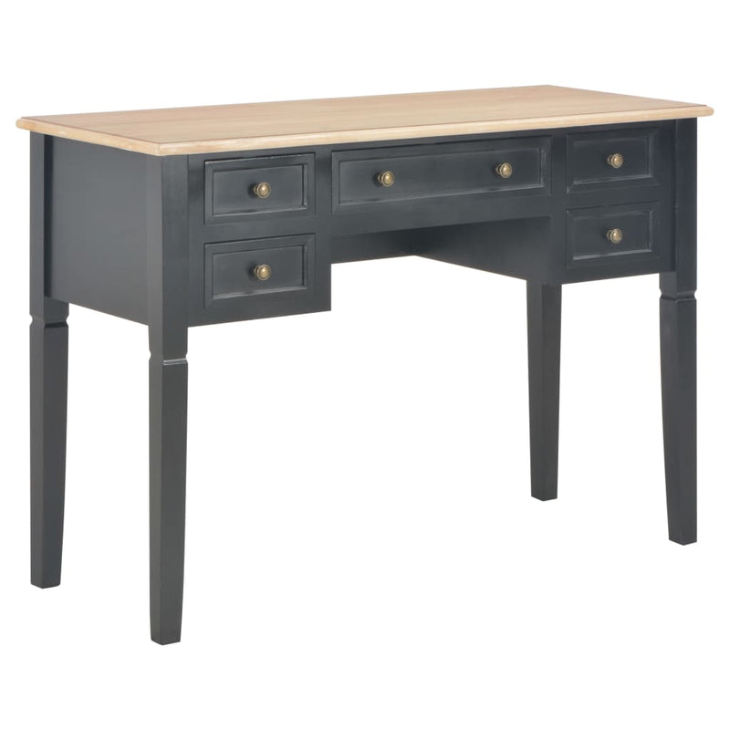 Writing Desk Black 109.5x45x77.5 cm Wood