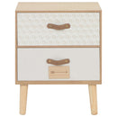 Bedside Cabinet with 2 Drawers 40x30x49.5 cm Solid Pinewood