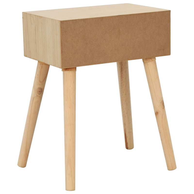 Bedside Table with a Drawer 44x30x58.5 cm Solid Pinewood