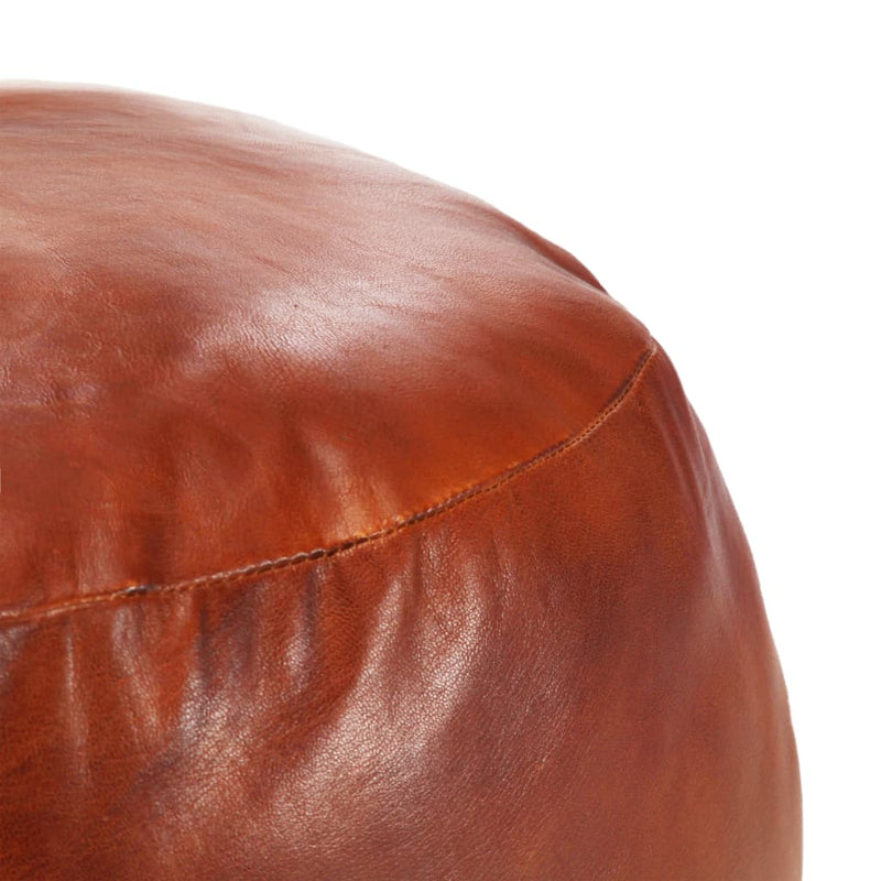 Pouffe Tan 60x30 cm Genuine Goat Leather