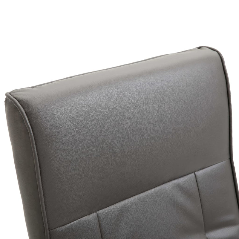 Swivel TV Armchair Grey Faux Leather