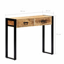Console Table 90x30x75 cm Solid Mango Wood