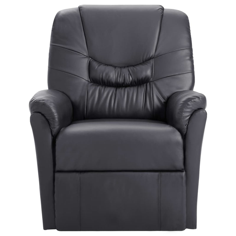 Reclining Chair Grey Faux Leather