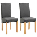 Dining Chairs 2 pcs Grey Fabric