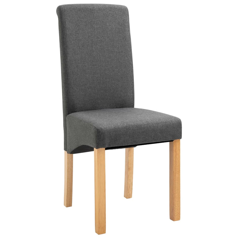 Dining Chairs 4 pcs Grey Fabric