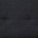 Sofa Bed with Two Pillows Dark Grey Polyester